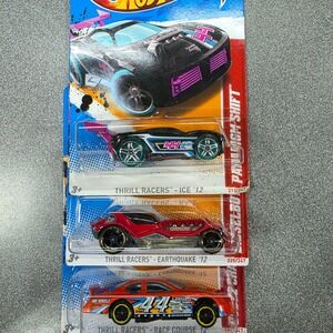 Hot Wheels Thrill Racers Lot of 3 Paradigm Shift, Dieselboy, Dodge Charger NEW